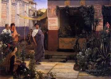 Sir Lawrence Alma Tadema Painting - The Flower Market Romantic Sir Lawrence Alma Tadema